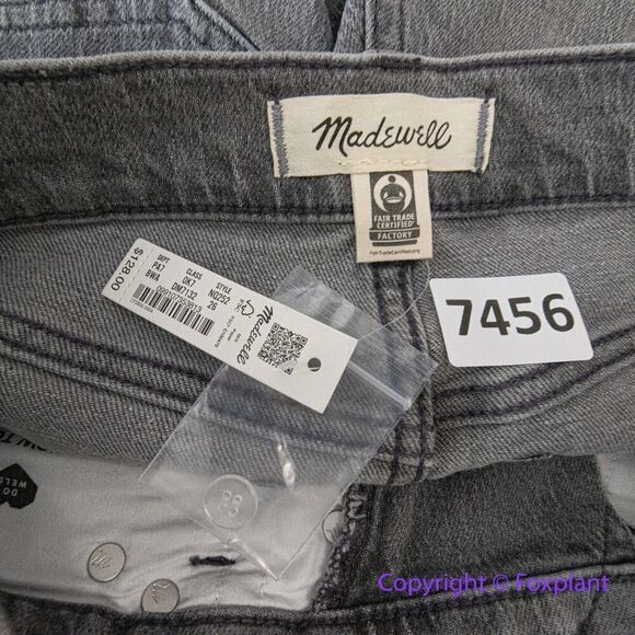 New! Madewell The '90s Straight Jean in Burwick Wash: Cross-Tab Edition, 26 - Picture 12 of 15